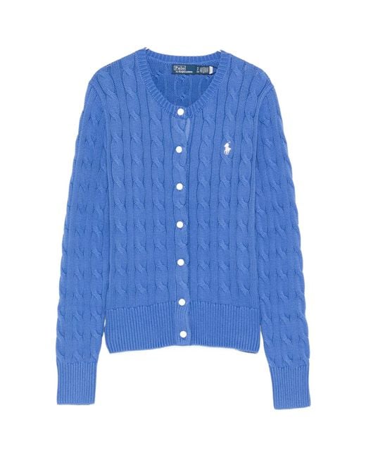 Polo Ralph Lauren Blue Cable-Knit Cardigan
