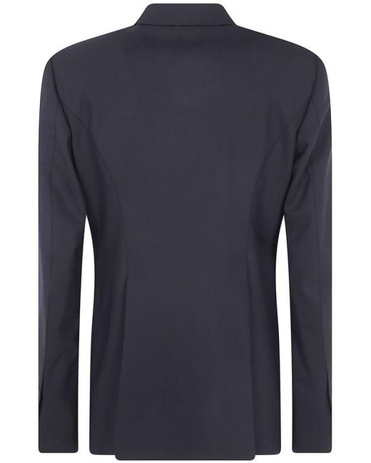 Rick Owens Blue Long-Sleeved Suit Jacket for men