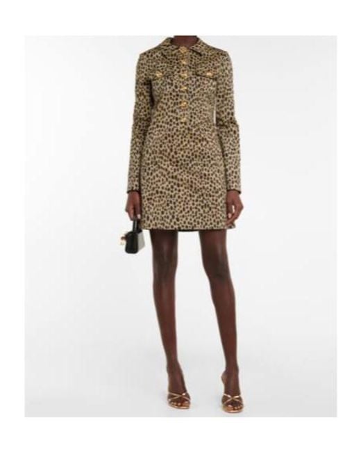 Giambattista Valli Multicolor Animal-Print Denim Minidress
