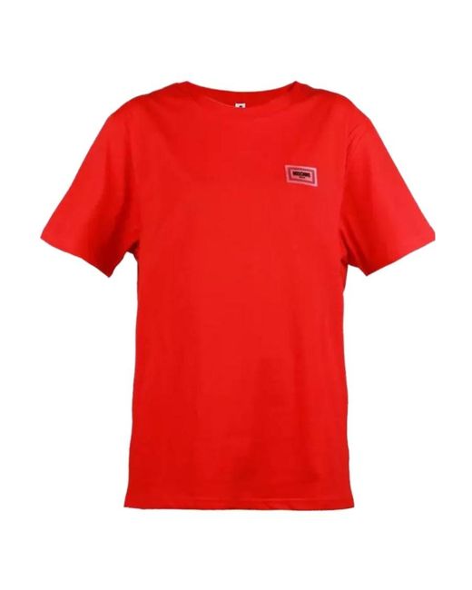 Moschino Red Logo Short-Sleeved T-Shirt for men