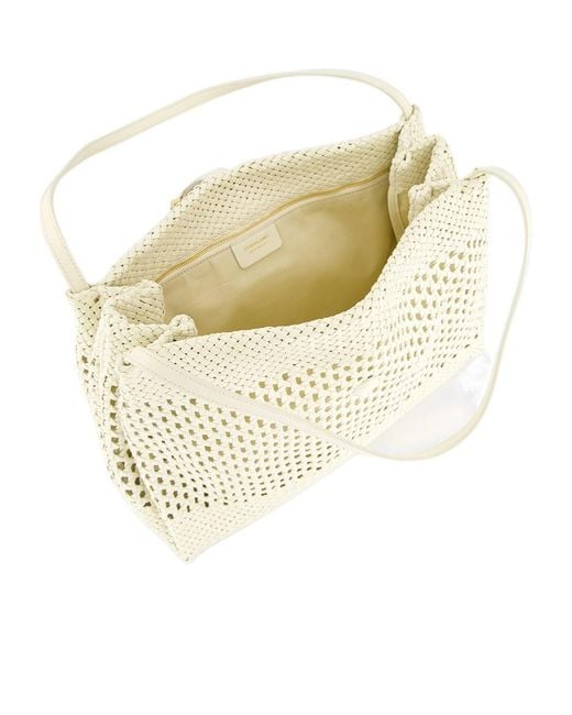 Ferragamo Natural Large Woven Tote Bag