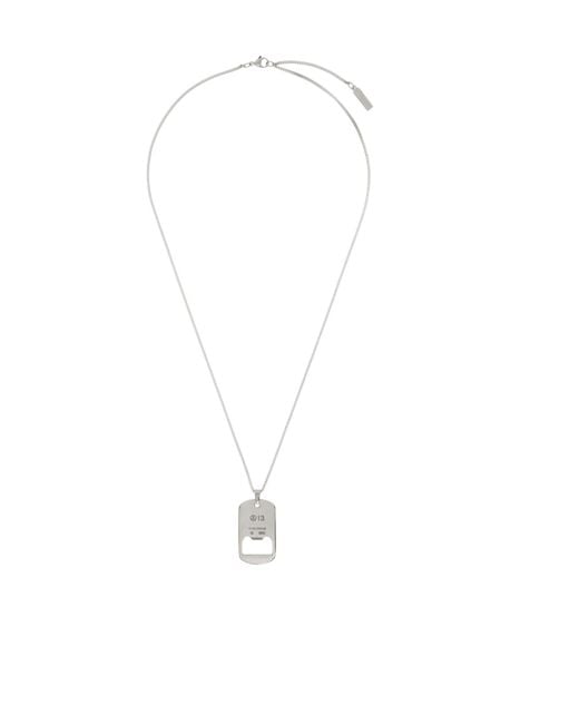 NUMBERING White Box Chain Necklace for men