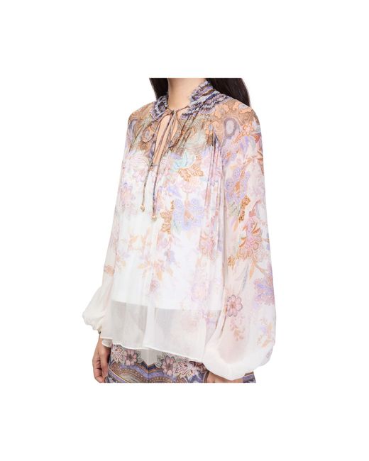 Zimmermann White Luna Billow Blouse