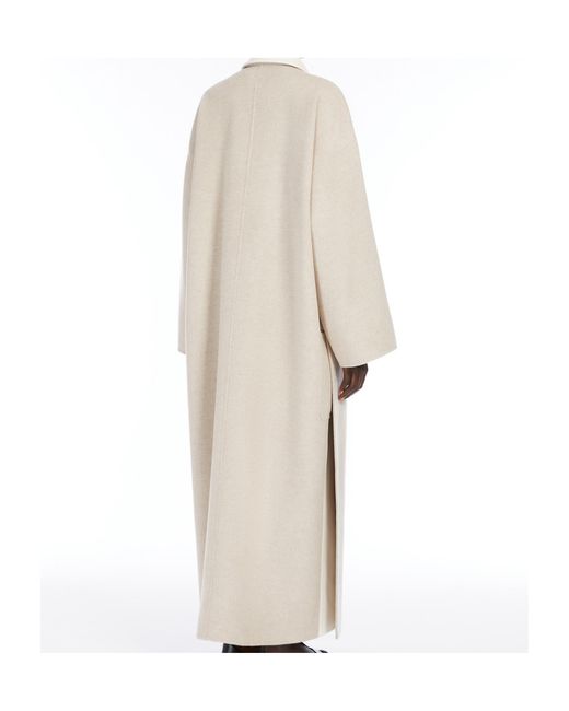 Max Mara White Single Breasted Coat