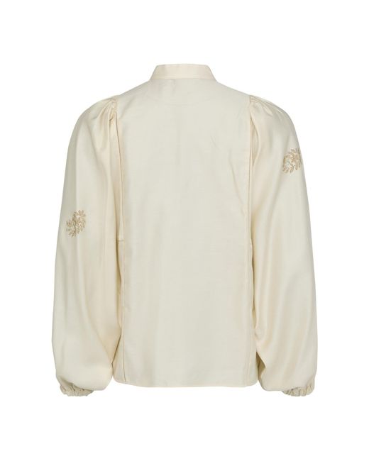Max Mara Natural Long-Sleeved Blouse
