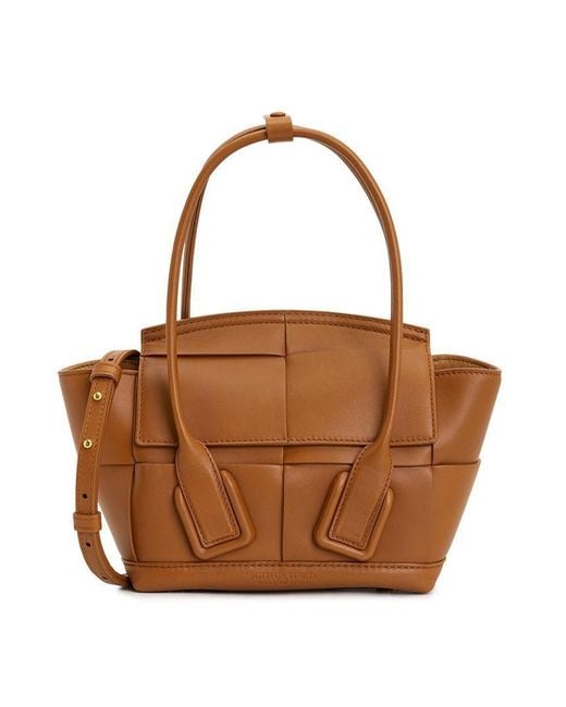 Bottega Veneta Brown Double-Handle Shoulder Bag
