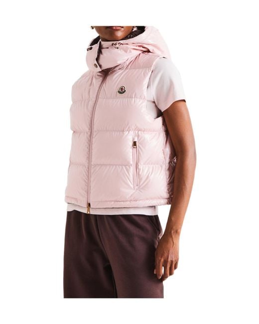 Moncler Pink Sleeveless Quilted Down Vest