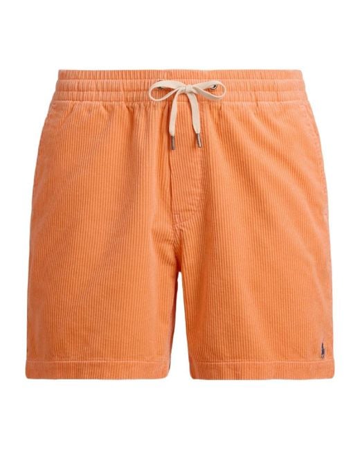 Polo Ralph Lauren Orange Drawstring Shorts for men