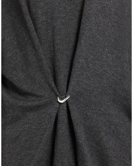 Isabel Marant Black Solid Color Wool V-Neck Knit Sweater