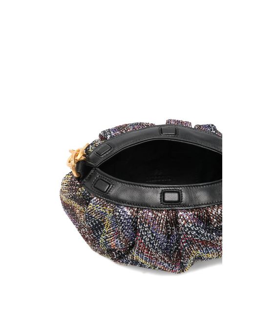 Missoni Gray Zigzag-Pattern Shoulder Bag