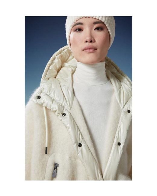 Moncler White Mohair, Wool Alpaca Cape