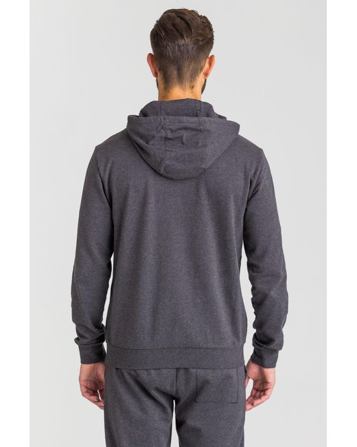 EA7 Blue Logo Hooded Sweater for men