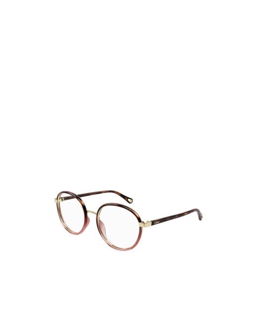 Chloé White Chloé Eyewear Round Frame Glasses