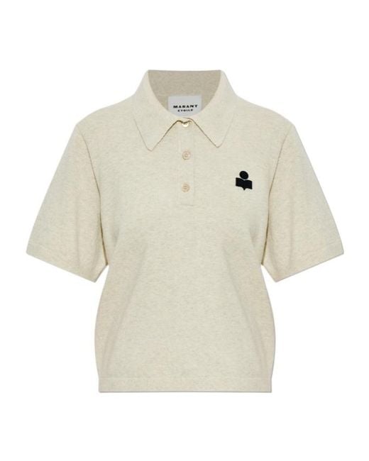 Isabel Marant White Short-Sleeved Polo Shirt
