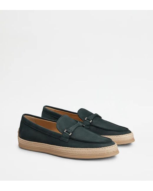 Tod's Blue Suede Loafers for men