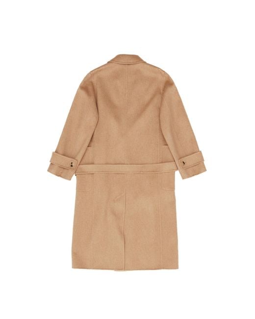 Max Mara Natural Mxmribelle Belted Coat