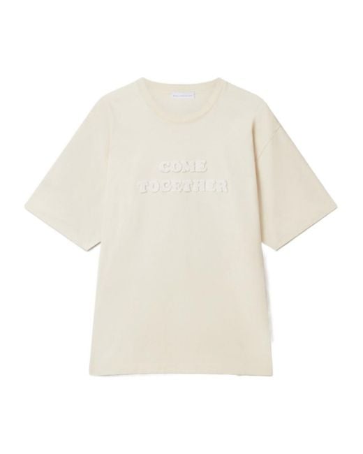 Stella McCartney White Come Together Slogan T-Shirt for men