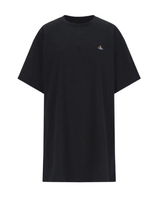 Vivienne Westwood Black Logo-Embroidered Crewneck T-Shirt