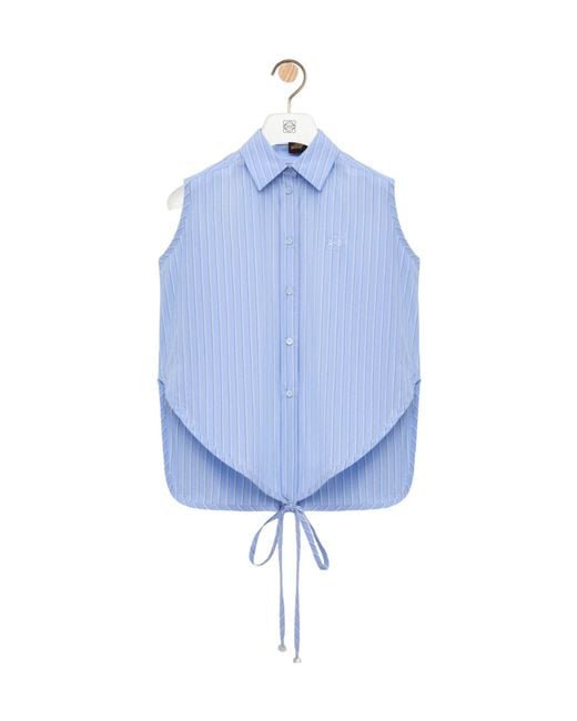 Loewe Blue X Paula's Ibiza Striped Sleeveless Shirt