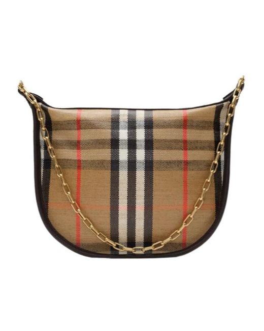 Burberry White Highlands Chain Mini Shoulder Bag
