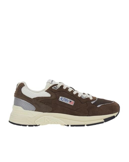 Autry Brown Hyperway Low-Top Sneakers for men