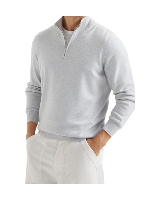Brunello Cucinelli Gray Cashmere Sweater for men