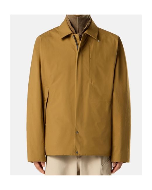 Stone Island Natural Waterproof And Windproof Coach Jacket With Padding for men