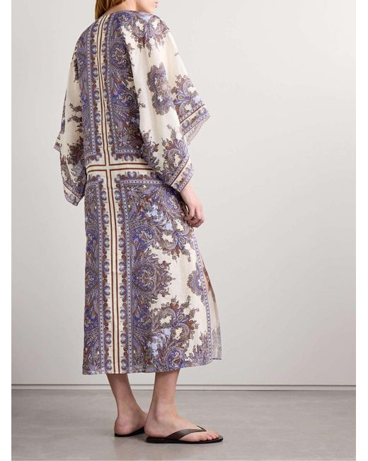 Zimmermann White Ottie Kaftan Midi Dress