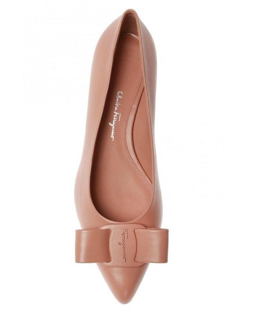 Ferragamo Pink Ferragamo Viva Ballet Flats