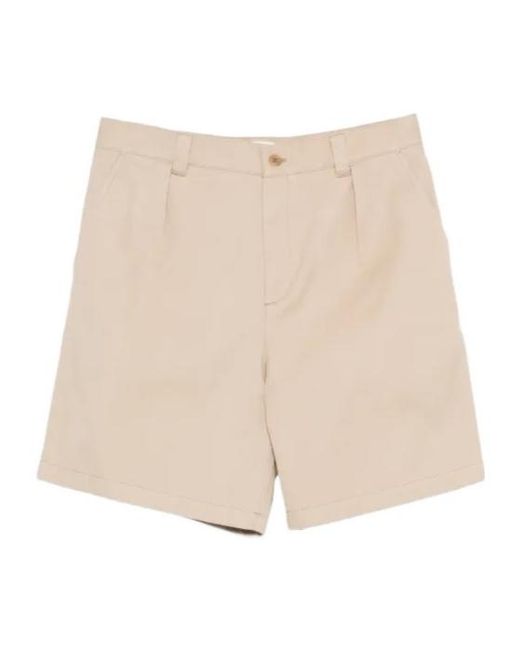 A.P.C. Natural Pleated Shorts for men