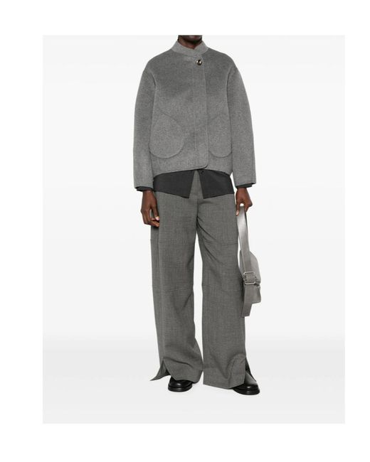 Soeur Gray Single-Button Long-Sleeve Casual Jacket