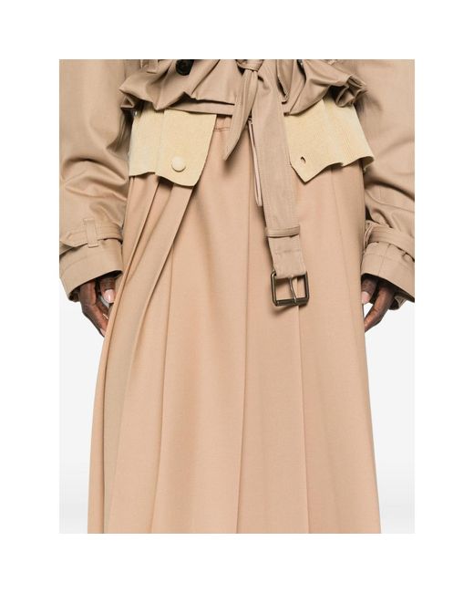 Fabiana Filippi Natural Pleated Skirt