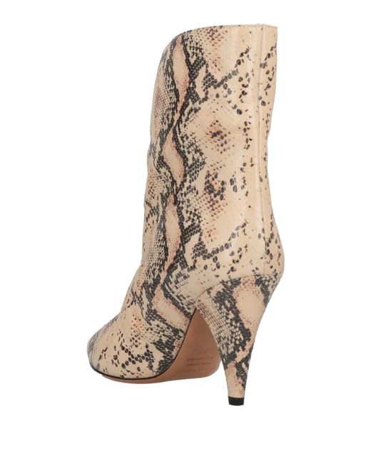 Isabel Marant White Snake Print Ankle Boots