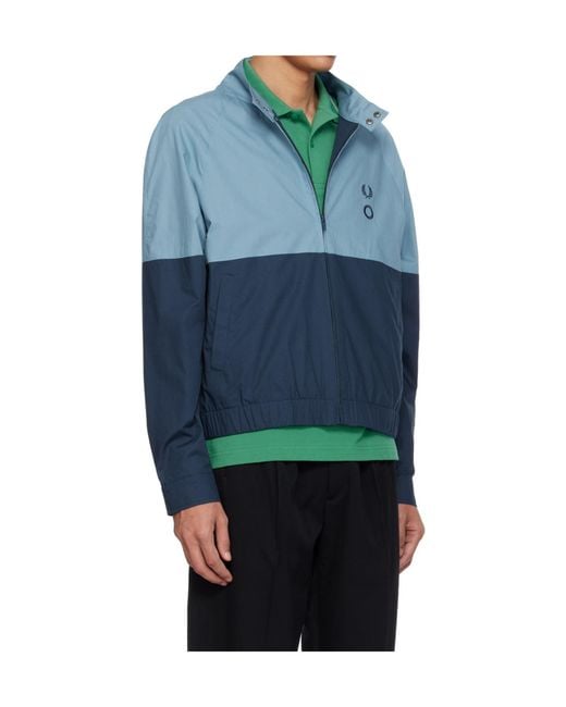 Craig Green Blue X Fred Perry Collaboration Raglan Sleeve Casual Jacket for men