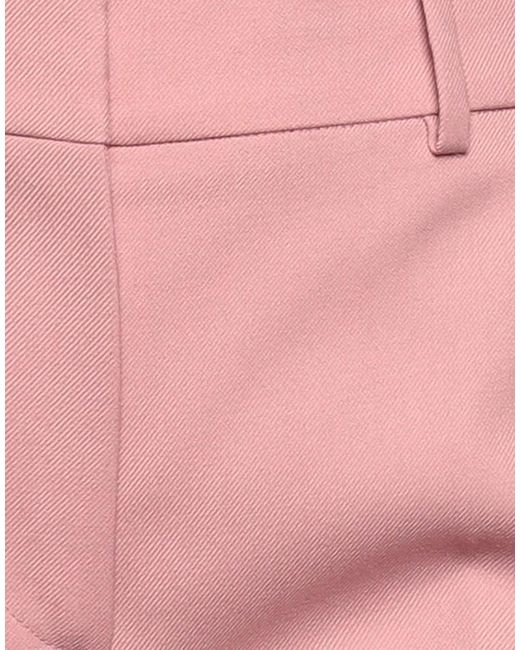 Burberry Pink Solid Color Twill Pants