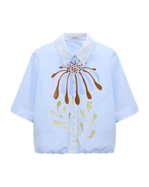 Dorothee Schumacher Blue Short-Sleeved Shirt
