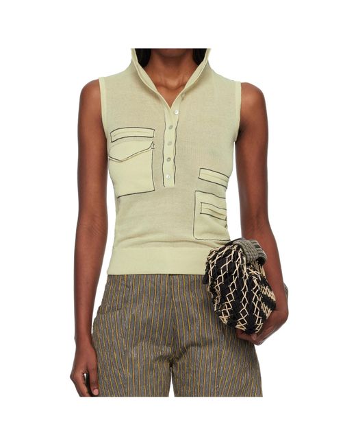 Kiko Kostadinov Green Kreiner Sleeveless Knitted Top