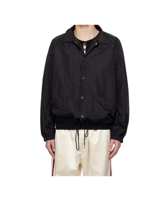 Bode Black Drawstring Hem Track Jacket for men