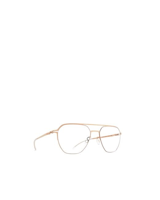 Mykita White Imba Aviator Frame Glasses
