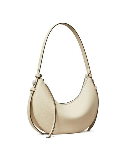 Tory Burch Natural Romy Half Moon Shoulder Bag