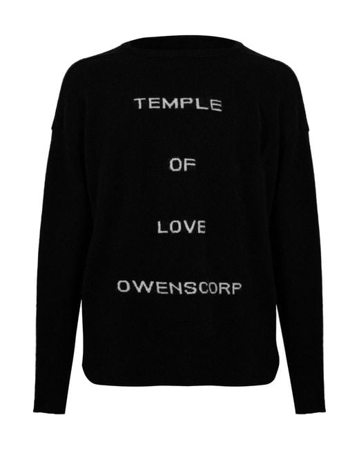 Rick Owens Black Crew-Neck Knit Sweater for men
