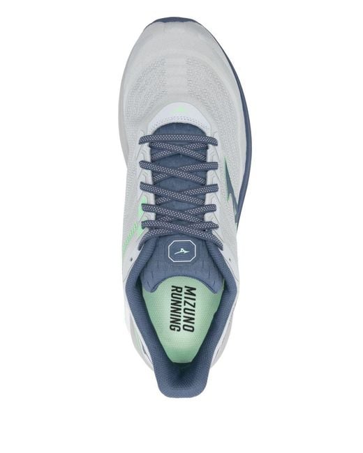 Mizuno Blue Round Toe Sneakers for men