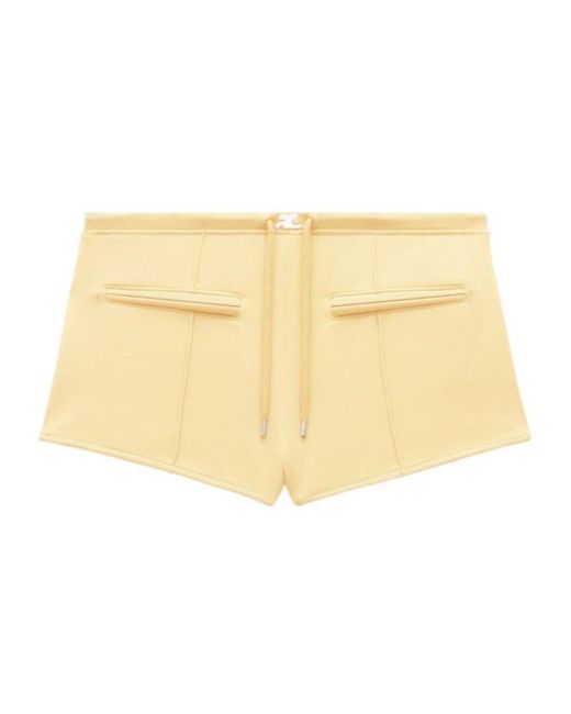 Courreges Natural Drawstring Shorts
