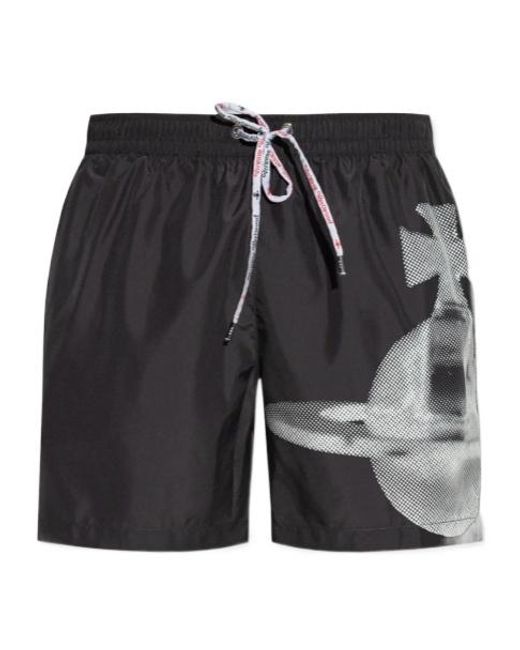Vivienne Westwood Black Pixel Orb Swim Shorts for men