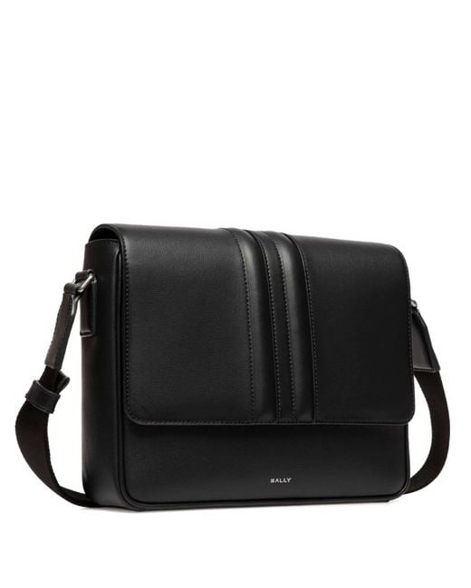 Bally Black Logo Shoulder Bag for men