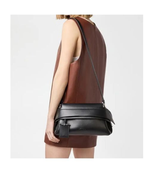 Tod's Black Wave Pouch Bag
