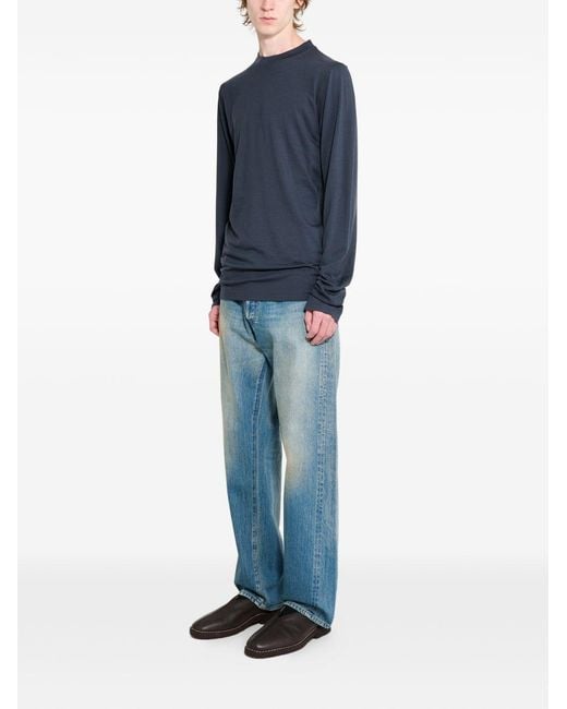 A.PRESSE Blue No 2 Washed Straight-Leg Jeans for men