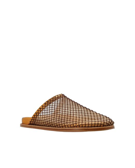 Forte_forte Brown Round-Toe Slippers