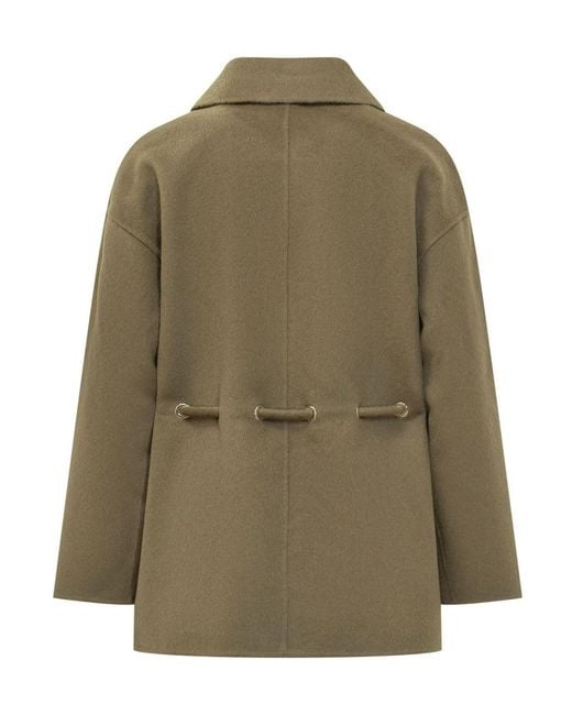 Ba&sh Green Kam Belted Short Coat