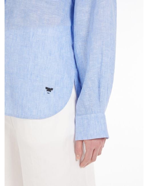 Weekend by Maxmara Blue Light Linen Shirt